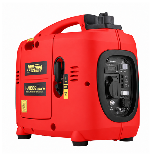 Tool Torq 1100W Pure Sine Wave - Digital Inverter Generator Red