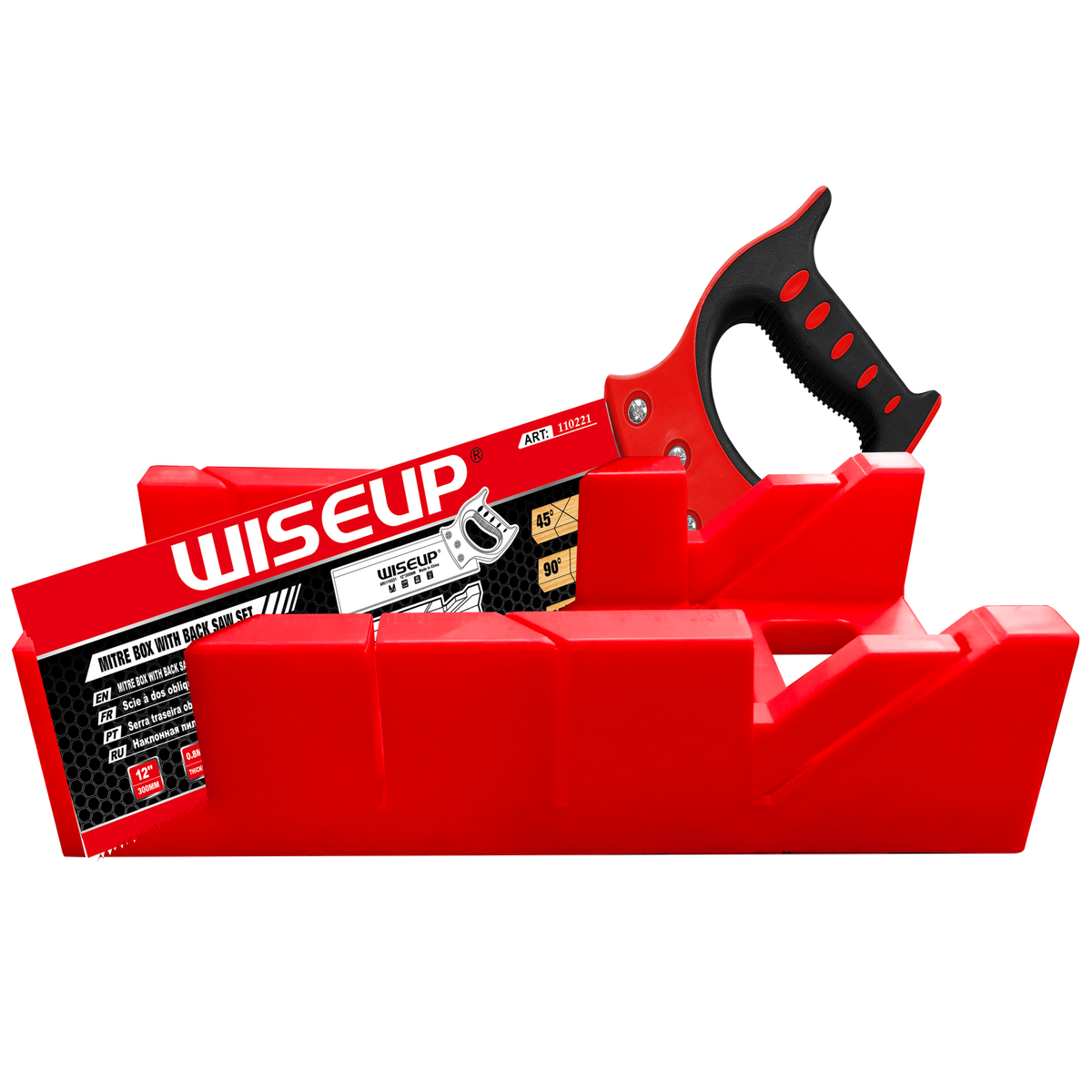 WISEUP 325mm Mitre Box & Tenon Saw Set