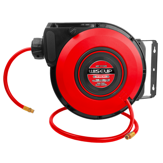 WISEUP 5/16 Inch Retractable Wall Mounted Air Hose Reel