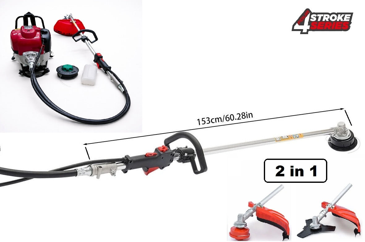 36cc 4-Stroke Engine Petrol Backpack Line Trimmer 2-in-1