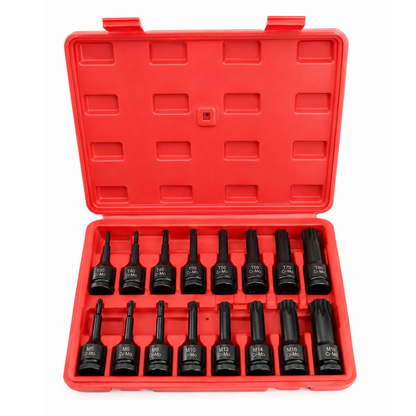 1/2 Inch Drive Long Reach Impact Torx & Multi-spline Bit Set