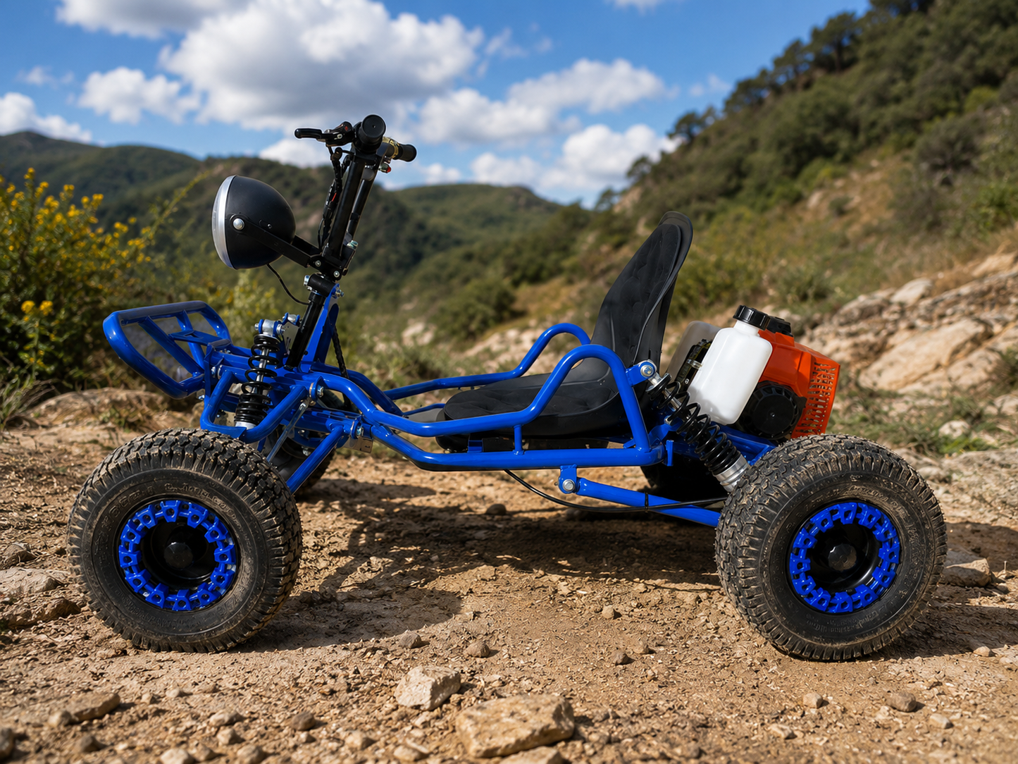 63cc 2-Stroke Off Road Go Kart - Blue