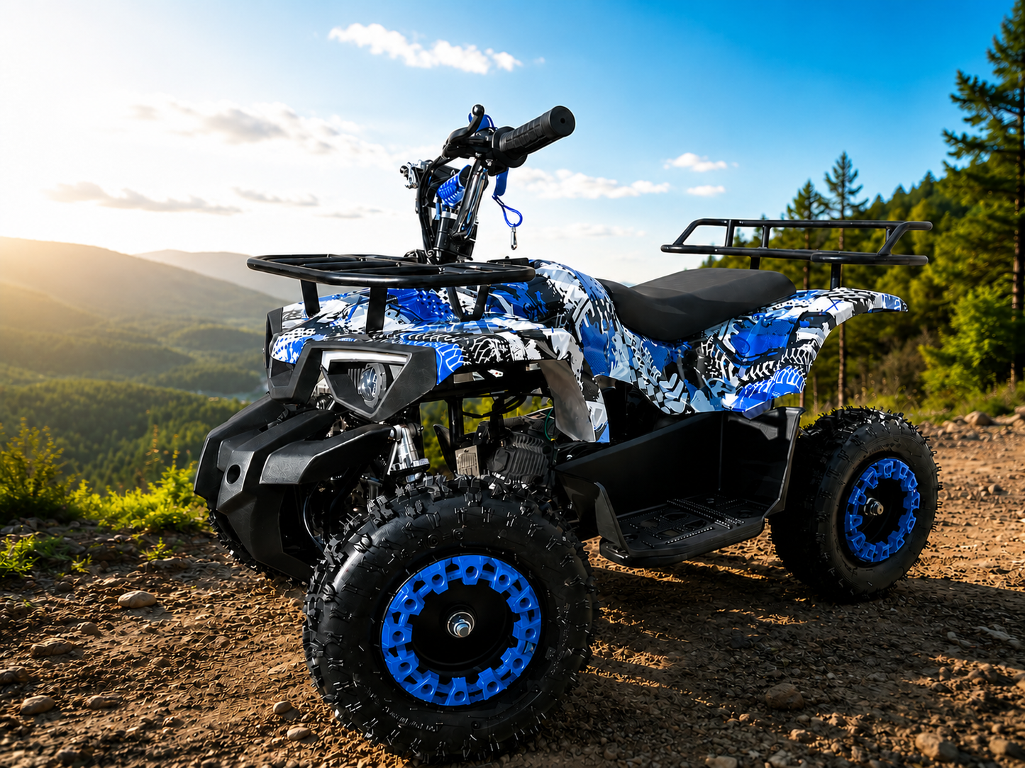 49cc 2-Stroke Kids ATV Quad Bike - Blue
