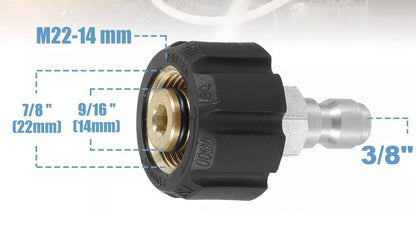 Pressure Washer Fitting Adapter M22 - 3/8 Inch Quick Connect