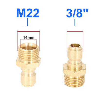 Pressure Washer Fitting Adapter Set M22 - 3/8 Inch Quick Connect