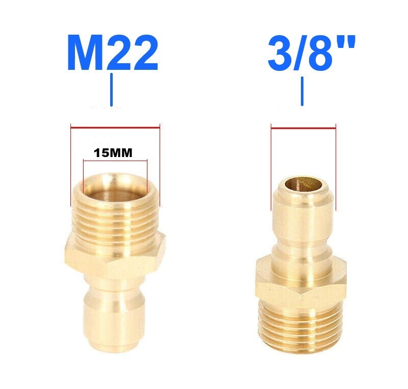 Pressure Washer Fitting Adapter M22 - 3/8 Inch Quick Connect