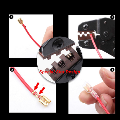 Electrical Spade Terminal Crimping Tool Set - 600 Piece