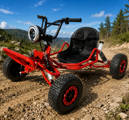 63cc 2-Stroke Off Road Go Kart - Red