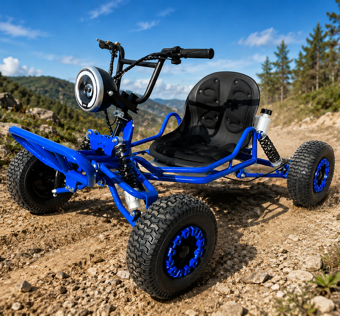 63cc 2-Stroke Off Road Go Kart - Blue