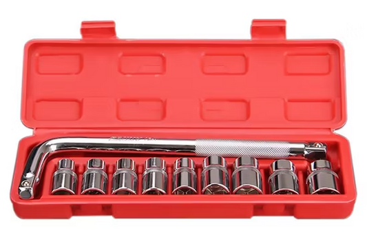 Metric Socket Wrench Set 1/2 Inch Drive - 10 Piece