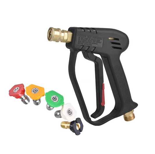 Pressure Washer Short Spray Gun Set 1/4 Inch Quick Connect - 6 Piece